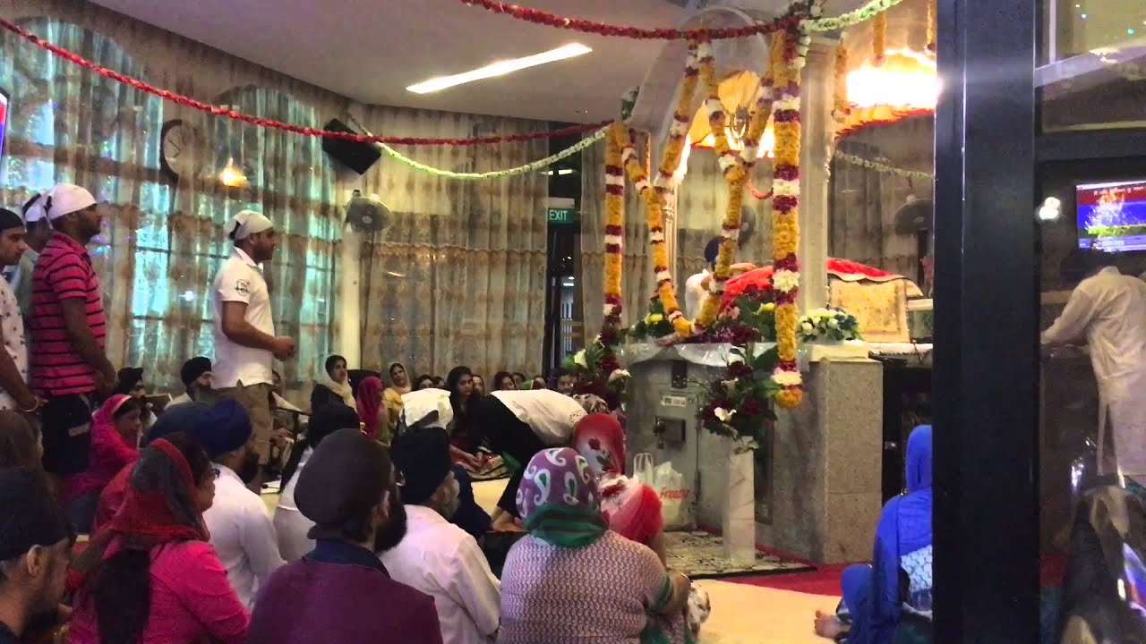 Gurdwara sahib Silat Road Singapore birthday Bhai Maharaj singh Ji 3-1-2016