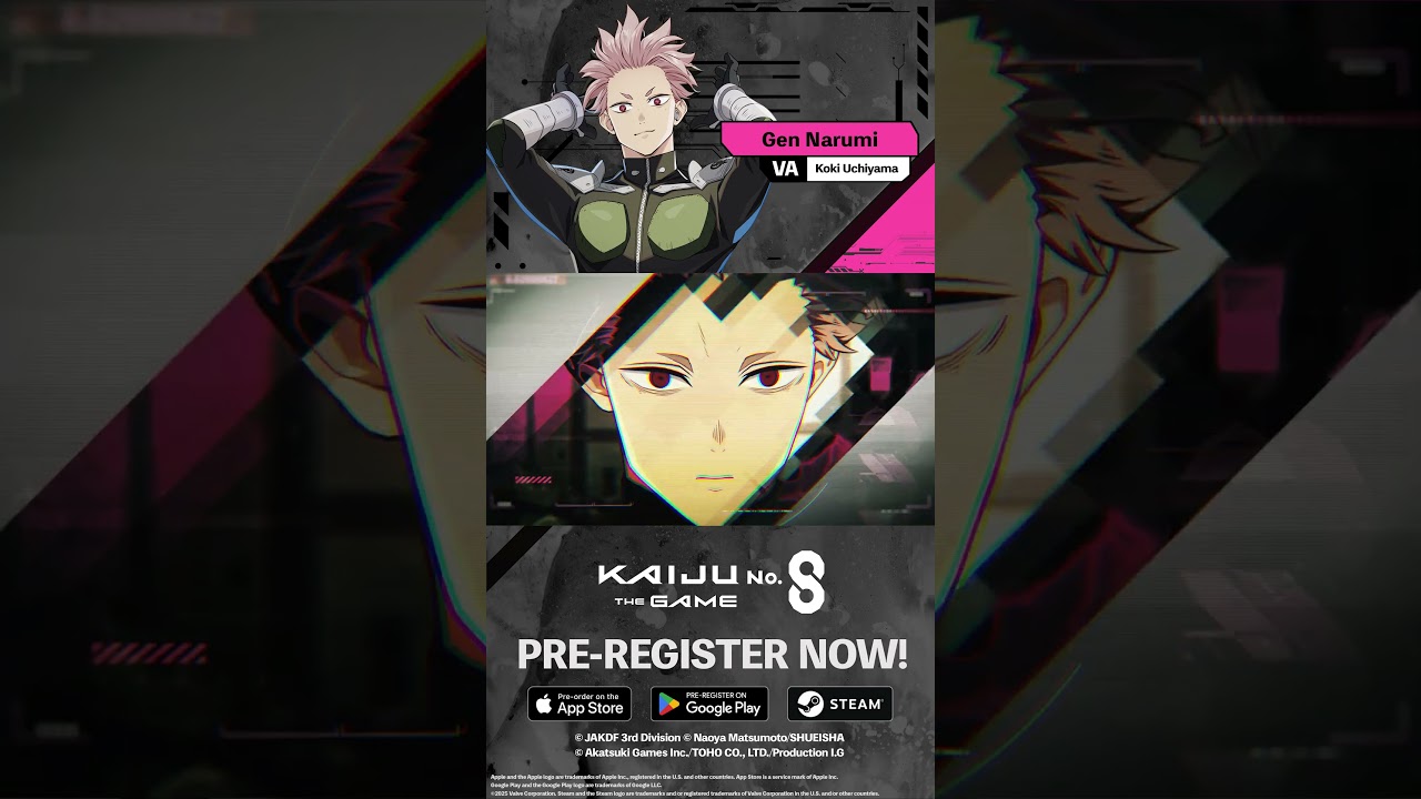 #KaijuNo8THEGAME Character Trailer #GenNarumi (VA: #KokiUchiyama) #K8Game #KaijuNo8