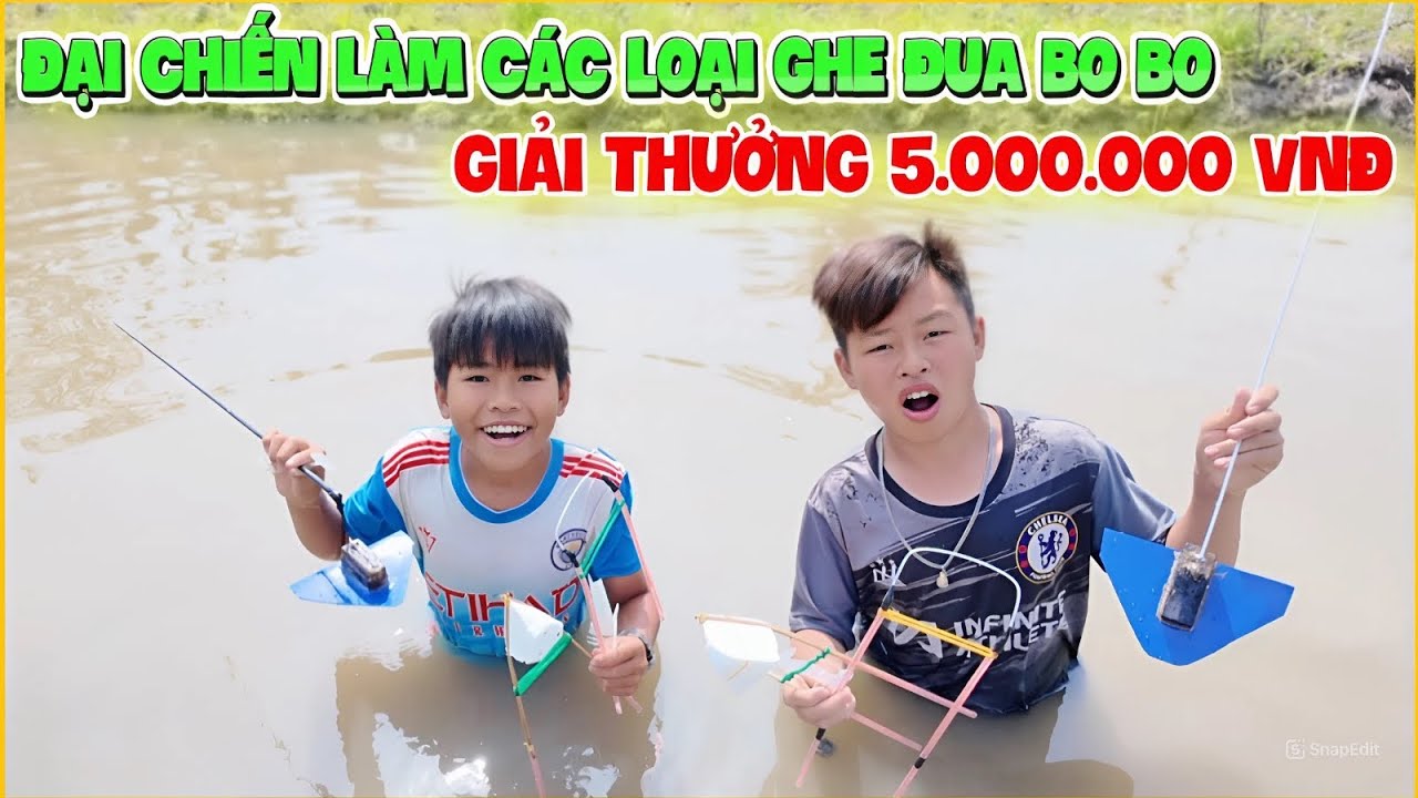VLOG | Đại Chiến Làm Các Loại Ghe Đua Bo Bo Trong 30 Phút, Người Thắng Nhận 5 Triệu ?