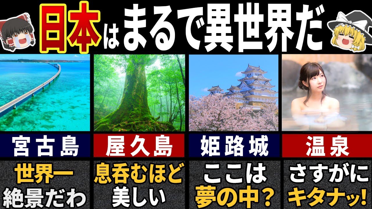 世界から「まるで異世界だ！」と言われる日本の絶景７選【ゆっくり解説】