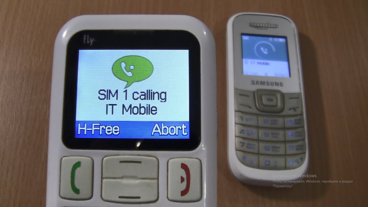 Incoming call & Outgoing call at the Same Time Fly Ezzy 5 White+Samsung GT E1200M White