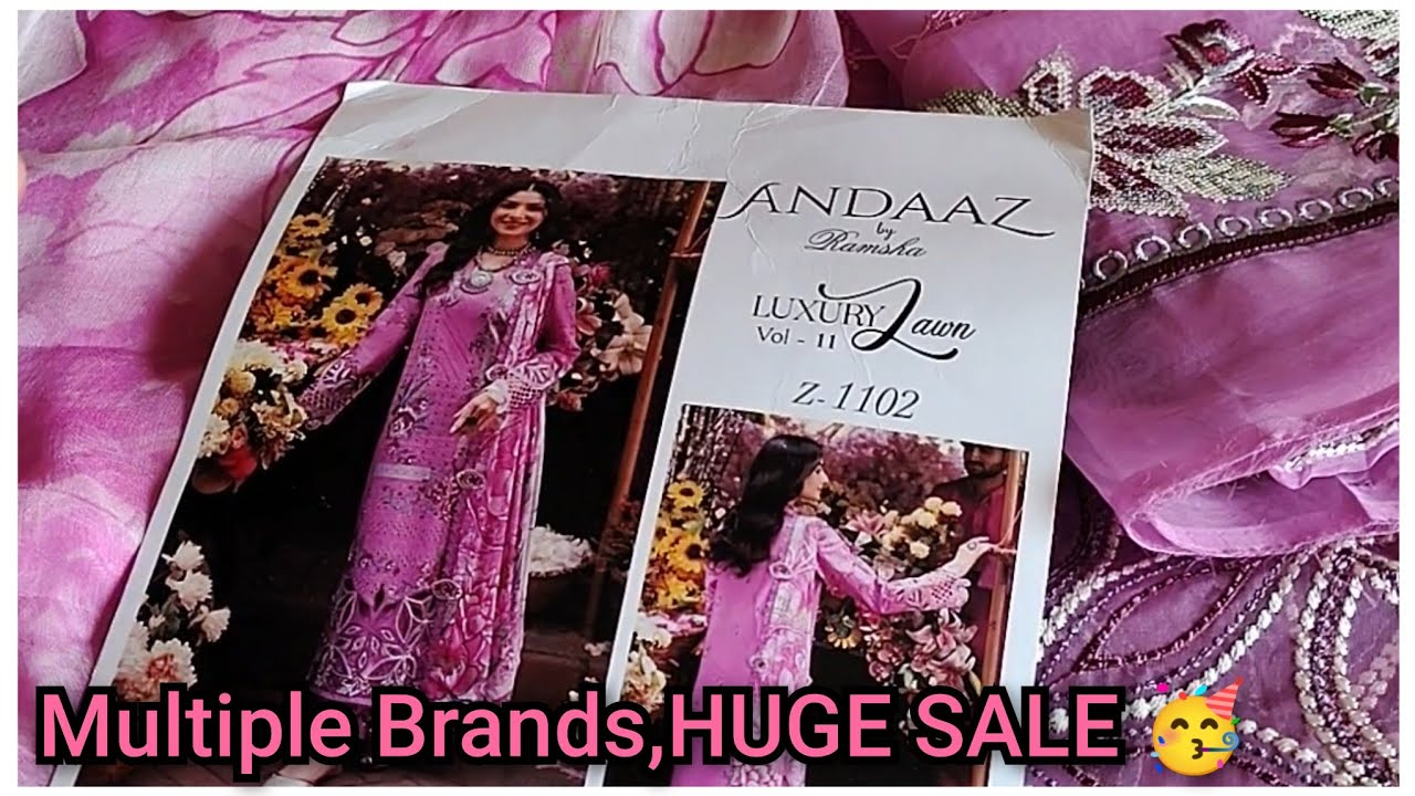Multiple Brands *HUGE SALE!*🥳 !! Bumper Sale on Ramsha Andaaz,Elaf , Shezlin, Charizma Aniq!!