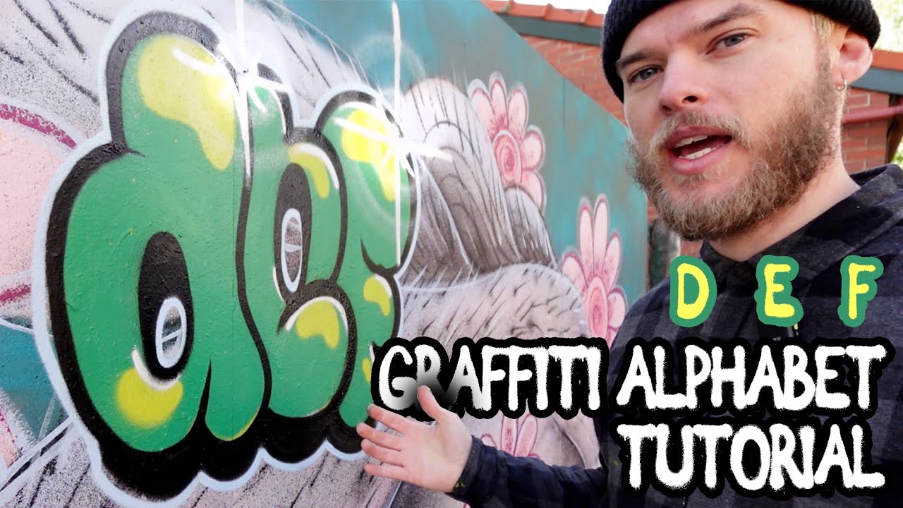Graffiti Alphabet Tutorial for Beginners &ndash; Letters D, E, F (Bubble Style Step-by-Step Guide)