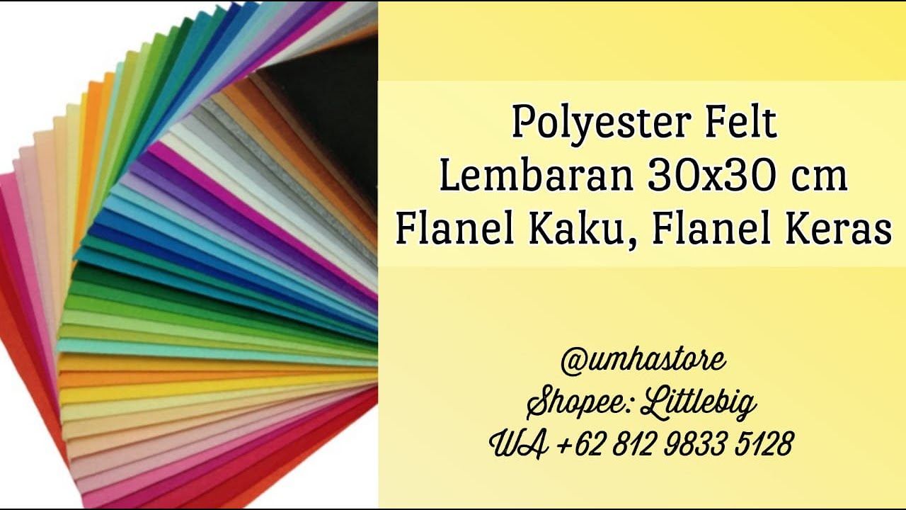 Hard Felt 30x30 | Non Woven Polyester Felt | Kain Flanel Busy Book | Bahan Kraft & Jahit #2
