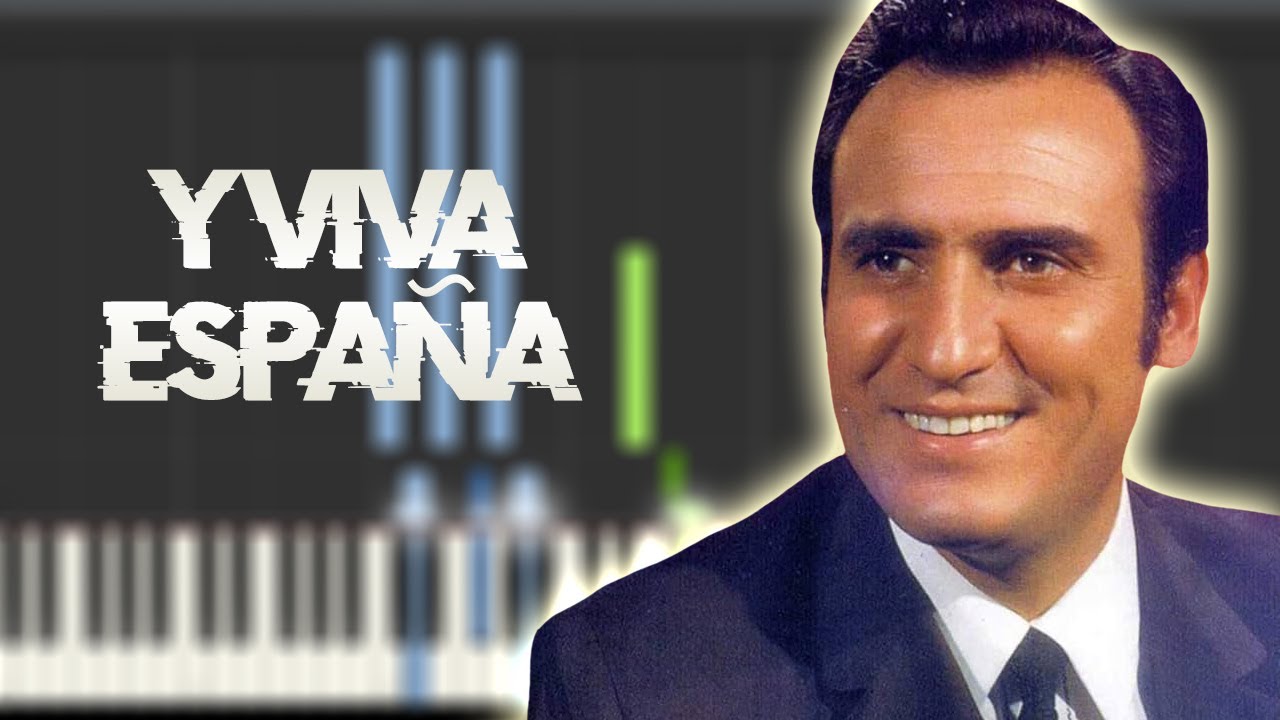 Manolo Escobar - Y viva Espa&ntilde;a | Instrumental Piano Tutorial / Partitura / Karaoke / MIDI
