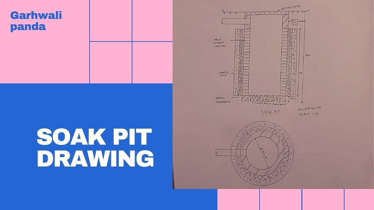 soak pit drawing | waste water supply & irrigation engg.drawing | soak pit for septic tank.