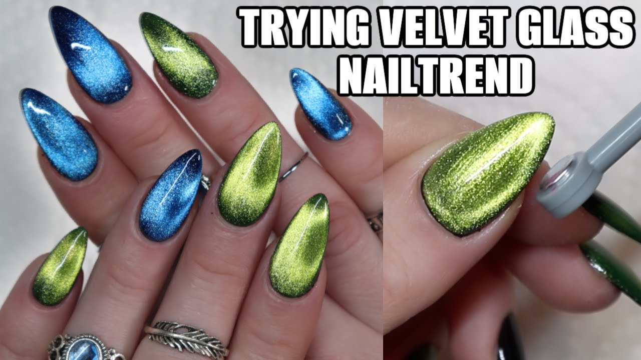 TRYING VIRAL VELVET GLASS NAILS TREND on myself!!