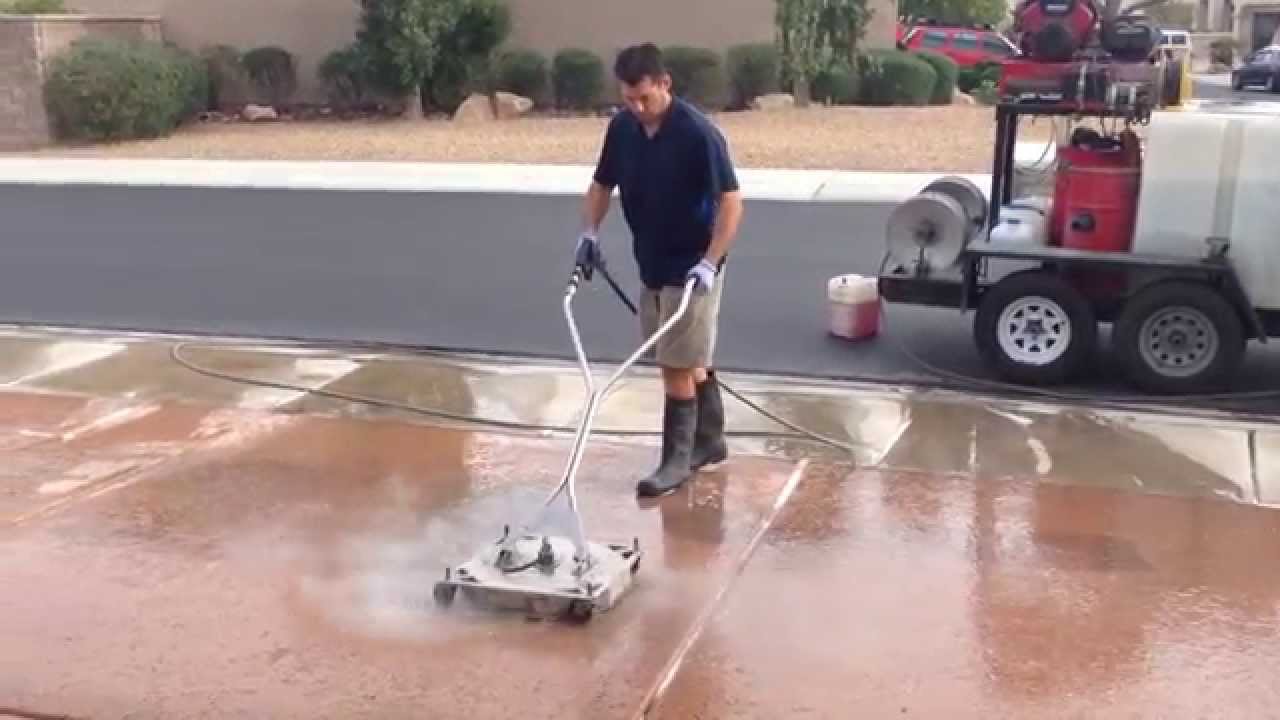 Craig's Circle Techniqe: Pressure Wash Lines, Stripes and Overlap Marks Out of Concrete