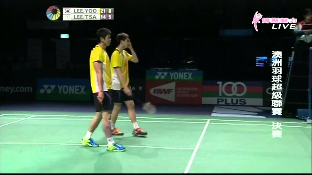20140629澳洲OPEN FINAL MD 李龍大+柳延星(韓)VS李勝木+蔡佳欣(華)