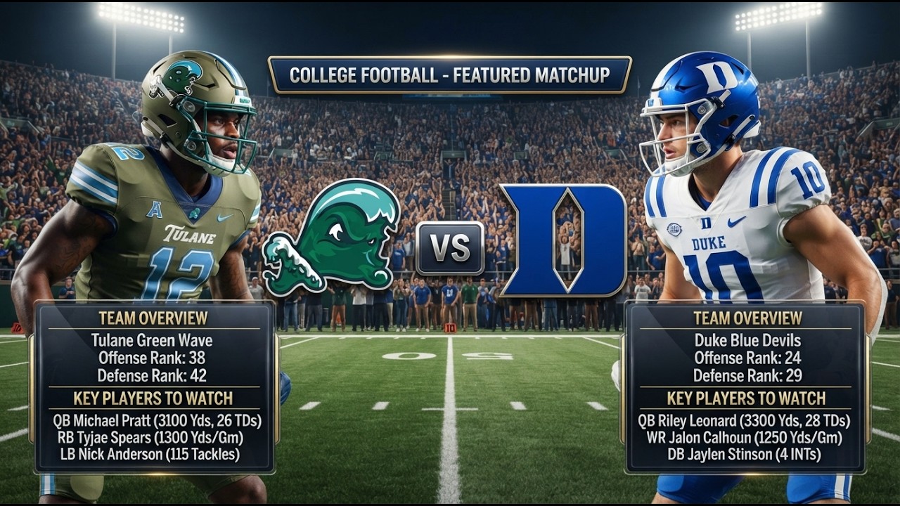🔴 LIVE PREMIERE: Tulane vs. Duke | College Football NCAAF