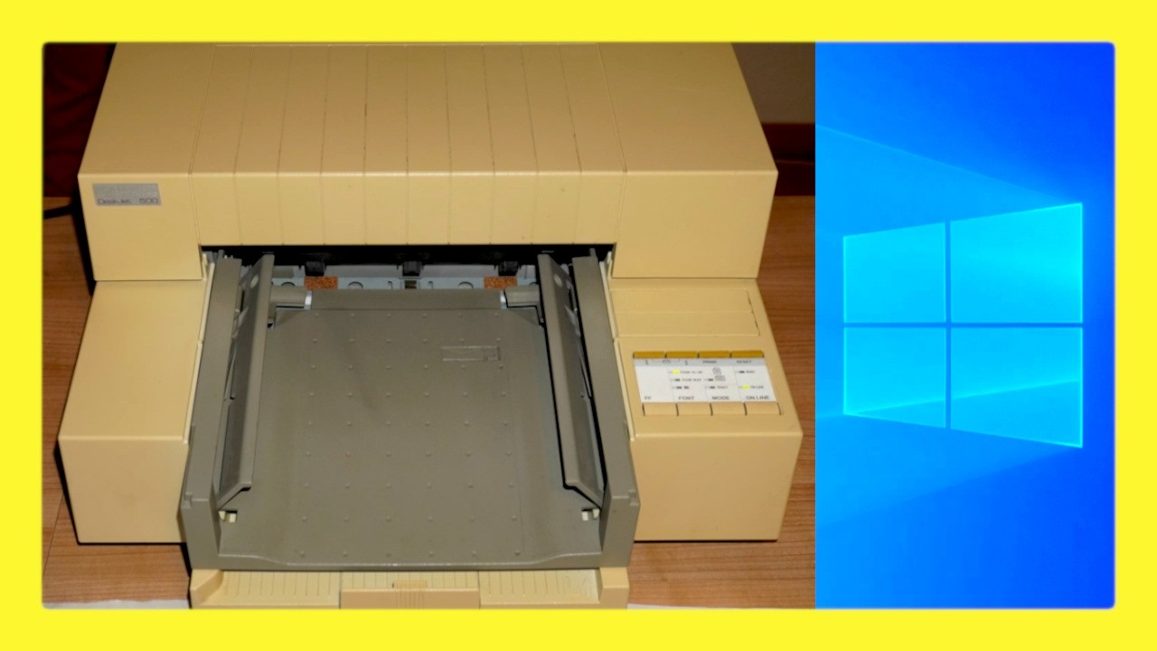 Experiment: Drucker von 1990 unter Windows 10...
