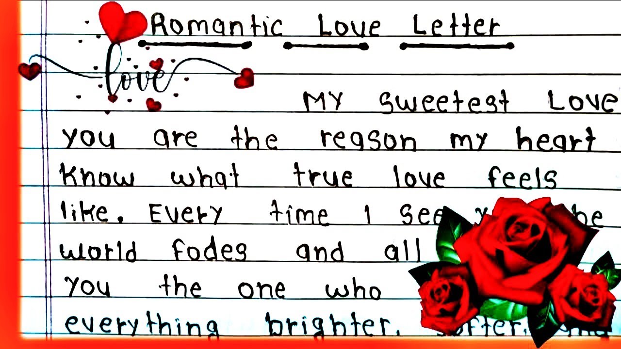Romantic love letter || How to write a romantic love letter in english || Love letter in english 