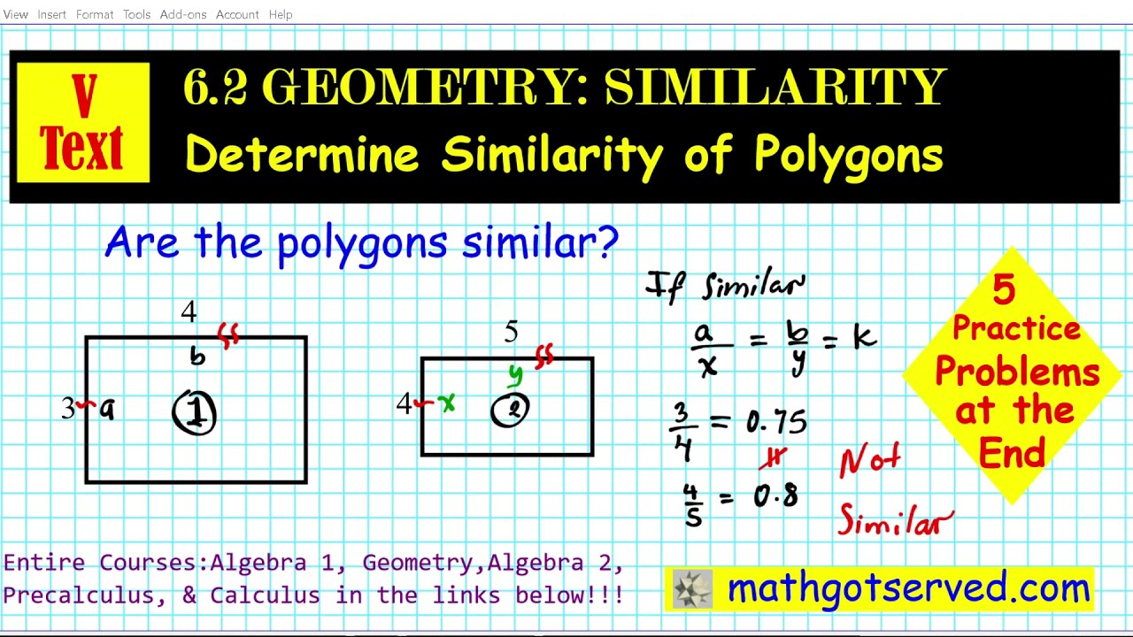 6.2 Geometry How to Show Similar Scale Factor Mathgotserved Teachers pay Kuta