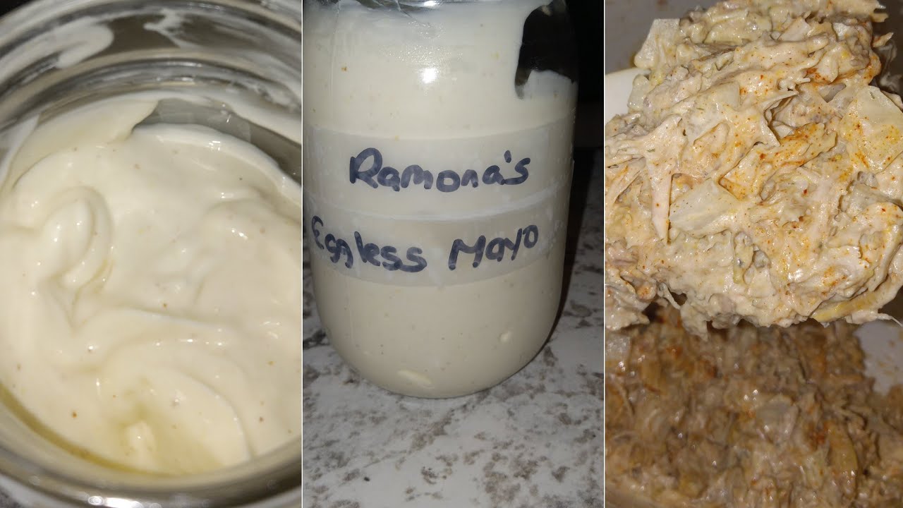 Making Homemade Olive Oil Eggless Mayo For Chicken Salad; Making Chicken Salad (My Way) #EgglessMayo
