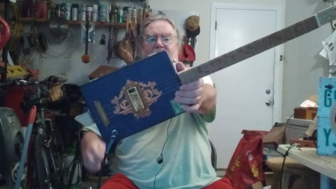 Perez Carrillo Pledge Electric Cigar Box Guitar by D-Art Homemade Guitar Co.
