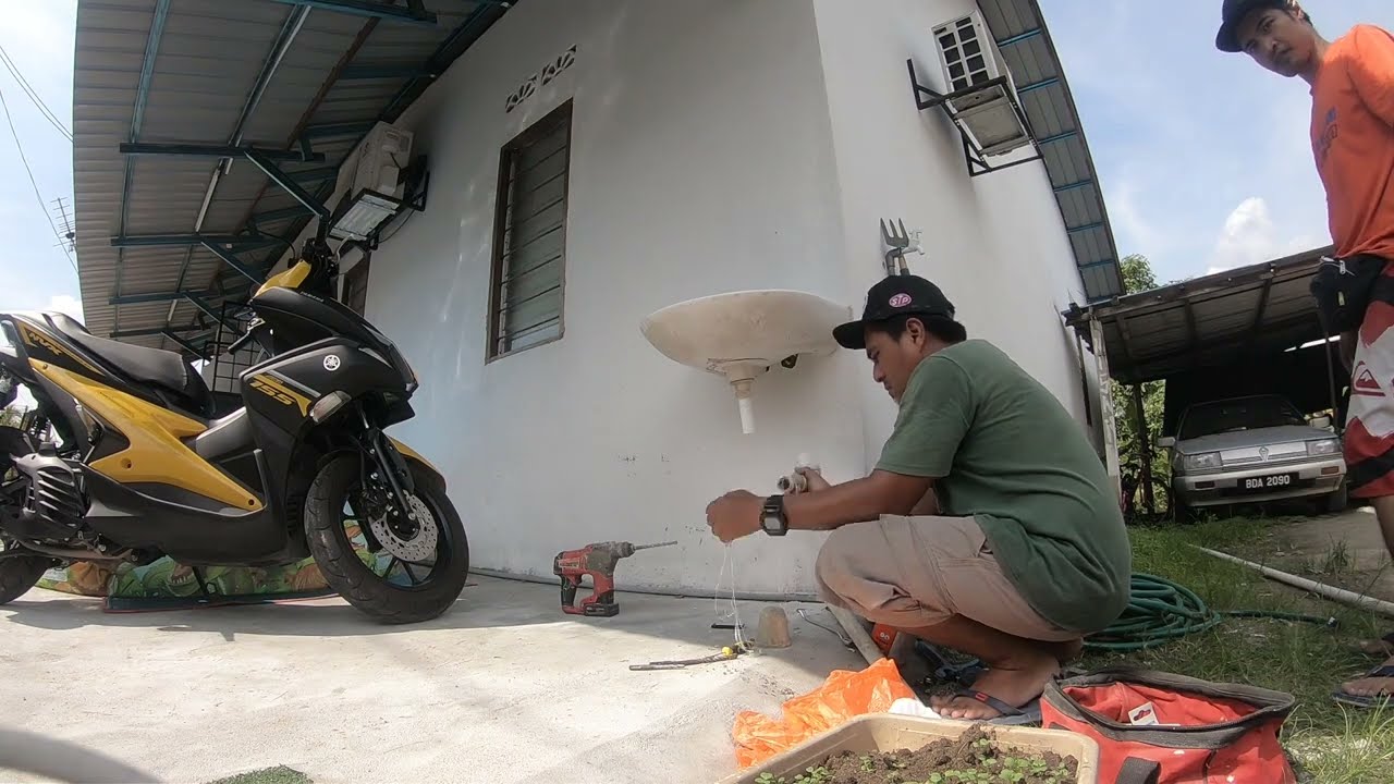 BELAJAR: PEMASANGAN SINKI LUAR RUMAH