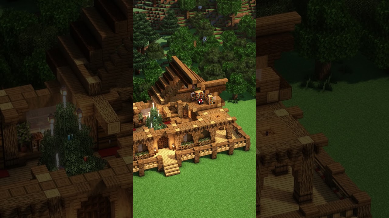 Use our 3D Guide now to rebuild this Survival Spruce House Link in Bio #minecraft #minecraftbuilding
