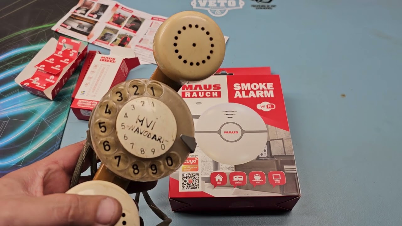 Protectie la foc MAUS Stixx Pro si senzor de fum WI-FI MAUS RAUCH SMOKE ALARM (Merge pe Tuya).