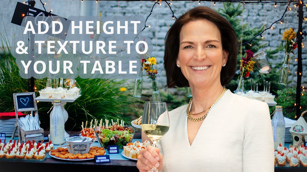 How to set a buffet table with different heights?