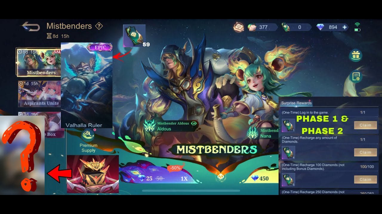 HOW I GOT LIMITED EPIC SKIN!! MISTBENDERS DRAW PHASE 1 & 2 ! ALSO BATTLE NIGHT CHEST!!   MLBB