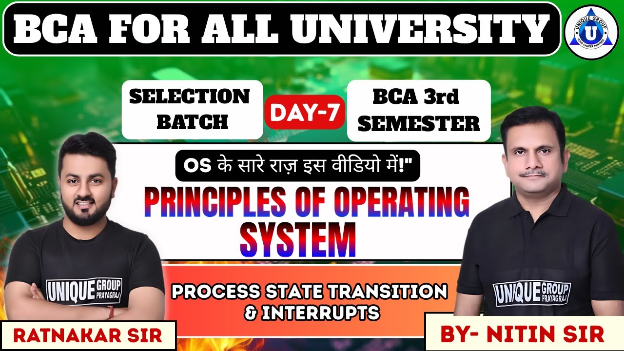 🖥️ BCA 3rd Sem | Principle of Operating System ||PROCESS STATE TRANSITION & INTERRUPTS || DAY-07 ||