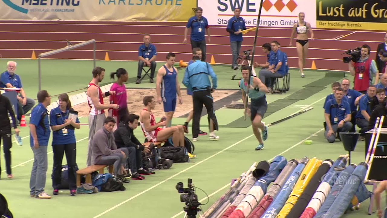 Indoor Meeting Karlsruhe 2014 - Stabhochsprung Männer - Malte Mohr, 5,75m