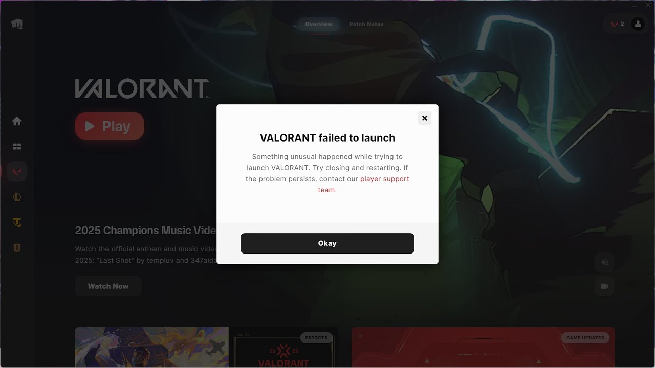 Valorant failed to launch | Something unusual happened while trying to launch Valorant | FIX