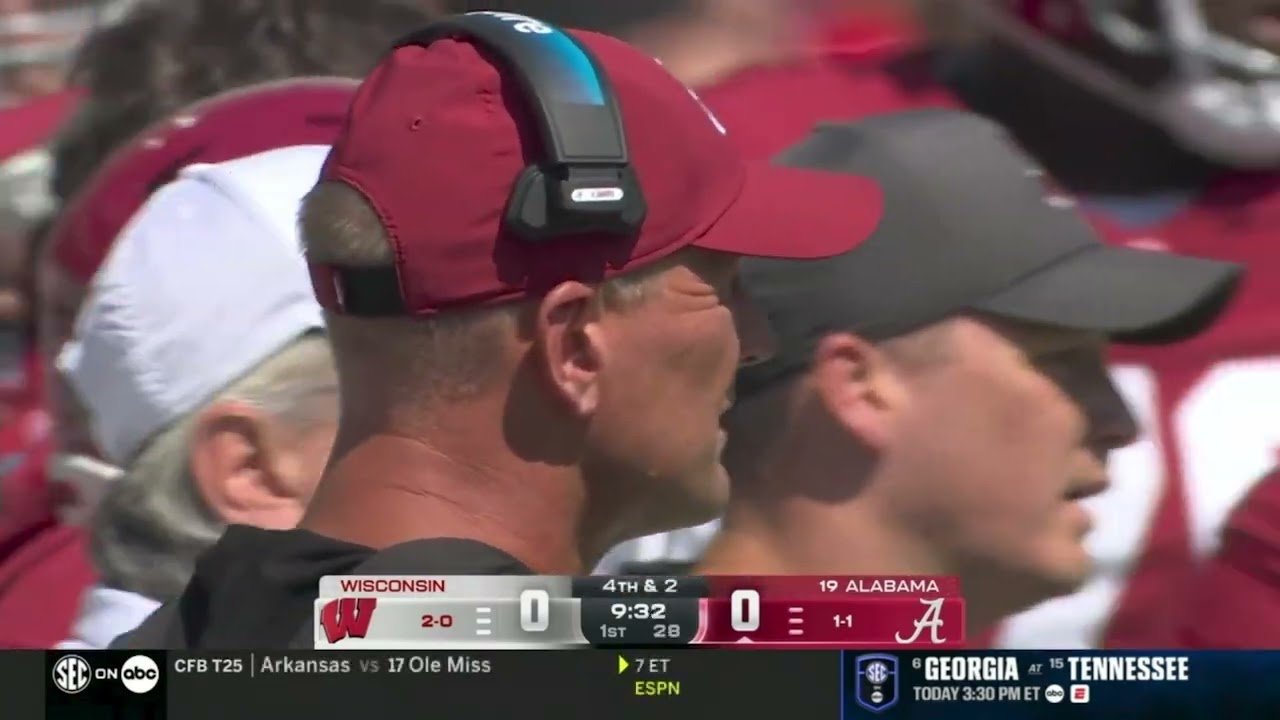 Wisconsin vs #19 Alabama Full Game HD NCAAF 9/13/2025