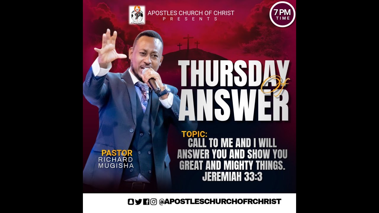 CALL TO ME AND I WIIL ANSWER YOU AND SHOW YOU GREAT AND MIGHT THINGS BY PASTOR RICHARD M. 22-01-2026
