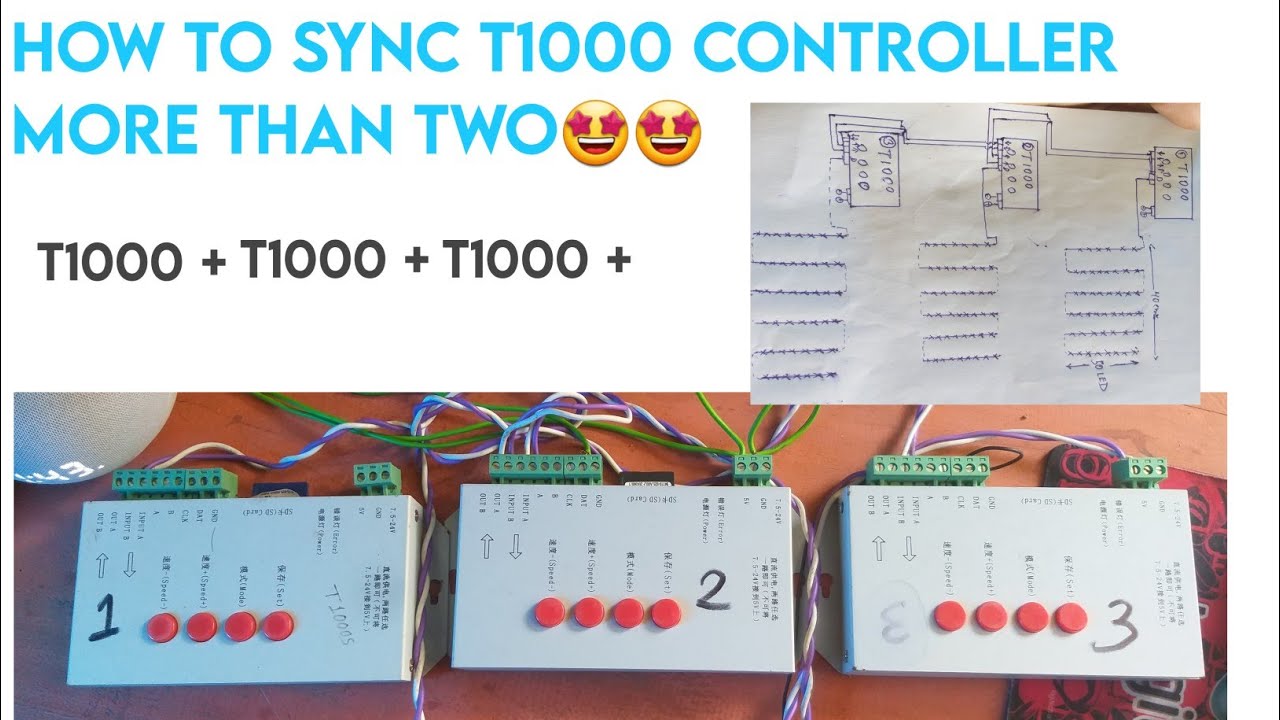 how to sync T1000 controller more than two ।। Kaise connect Karen donon  t1000 controller #T1000