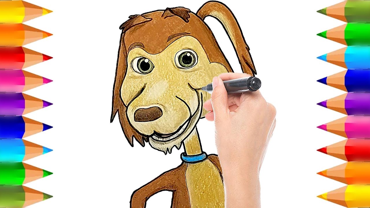 Mi Perro Chocolo | Dibujo para Dibujar y Colorear | Dibujos para niños