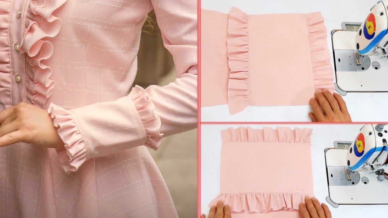 Sewing Tutorial: Frill Sleeves Design with Cutting and Stitching - Sewing for Beginners