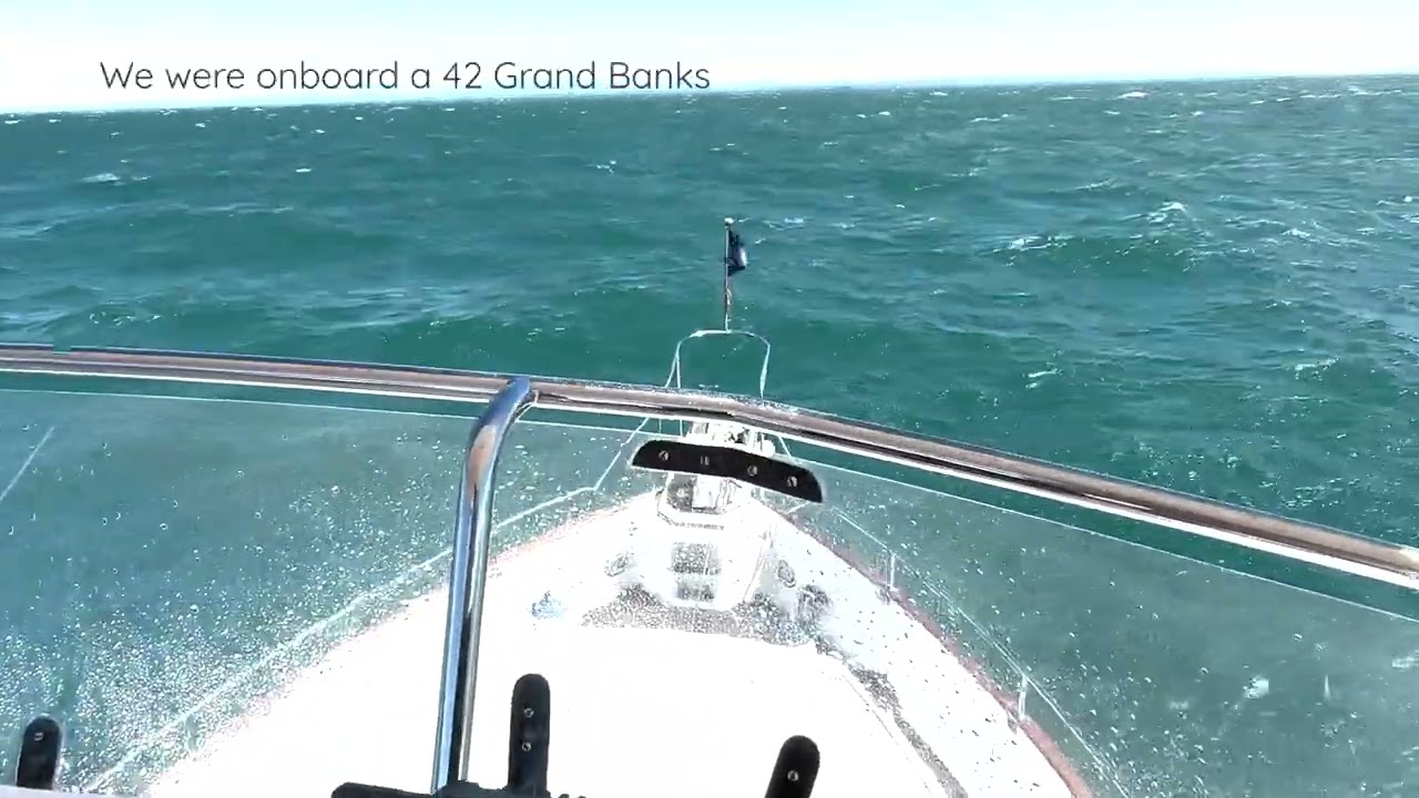 Moreton Bay Wind Chop on a 42 Grand Banks