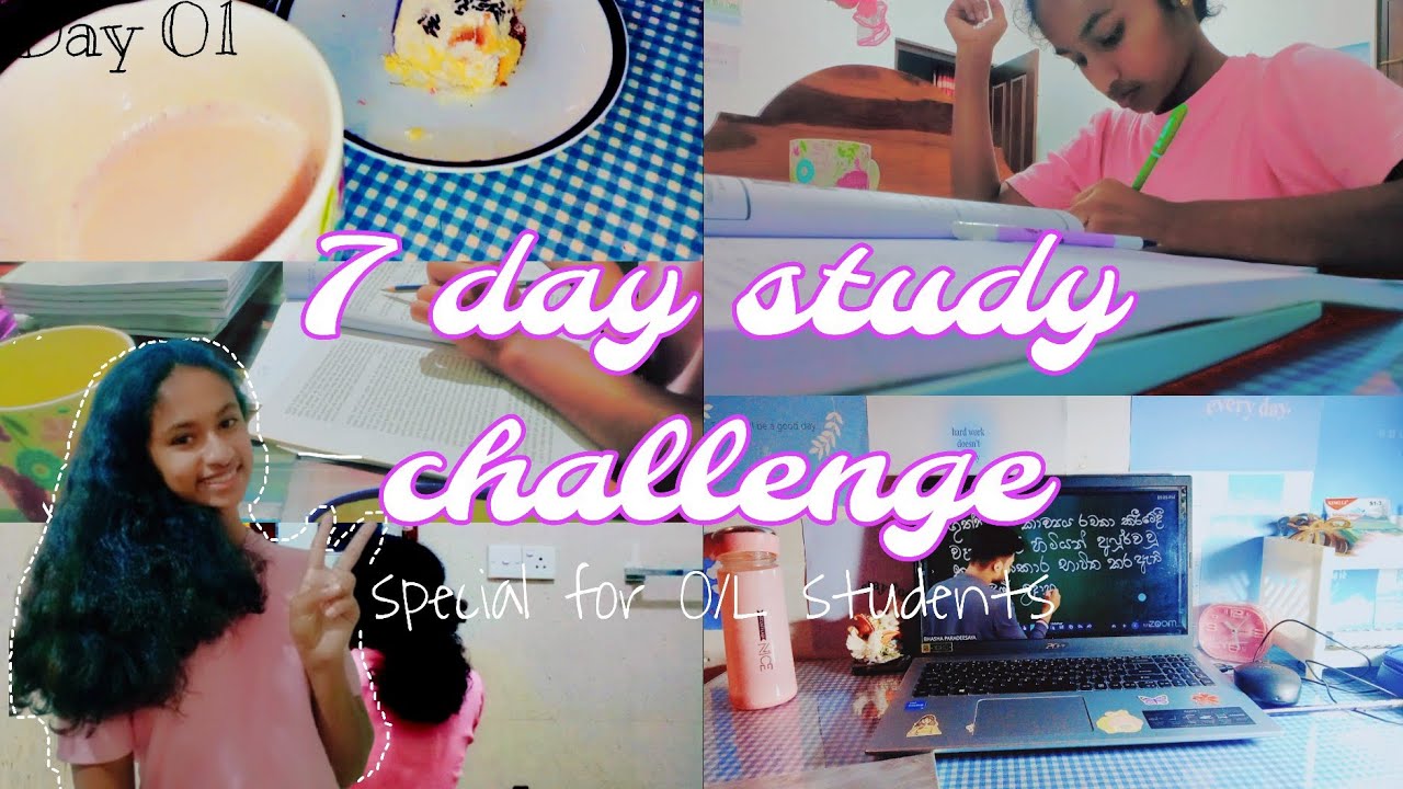 7-Day Study Challenge || Day 1 || දහය වසර වැඩ පටන් ගමු.  || Sinhala studyVlog