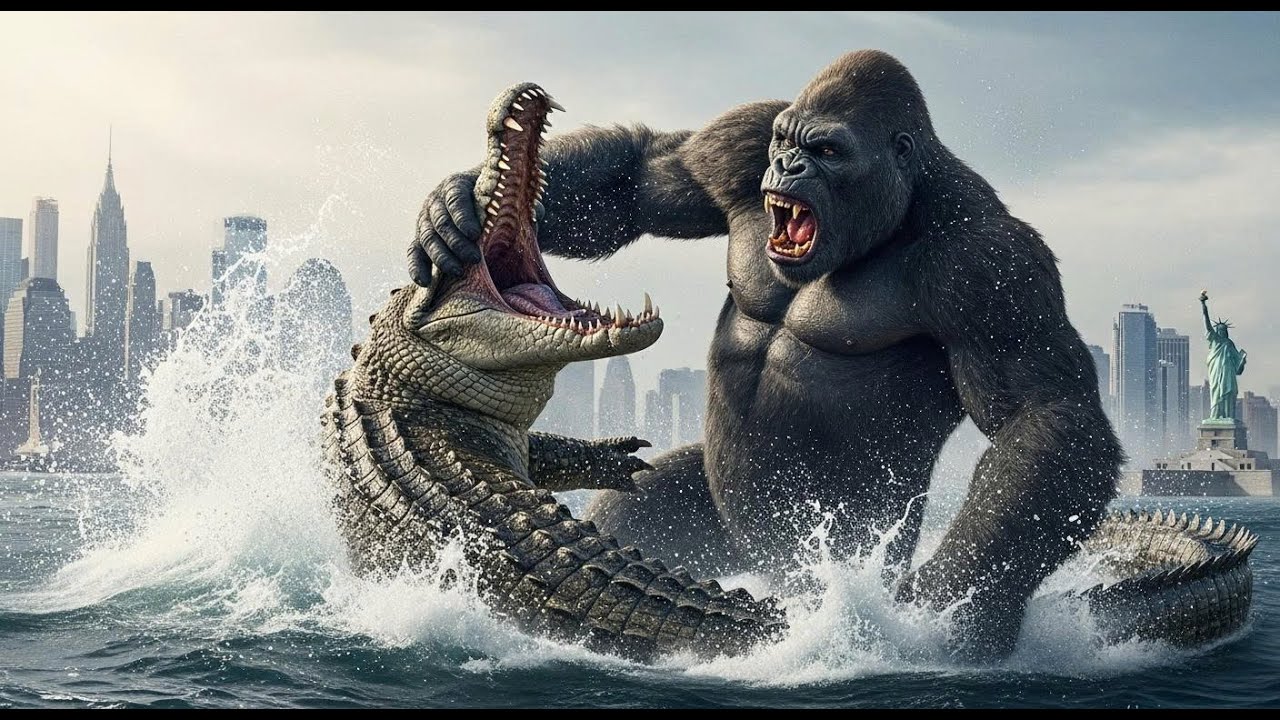 King Kong and the crocodile! Protecting the New York harbor.VIDEO
