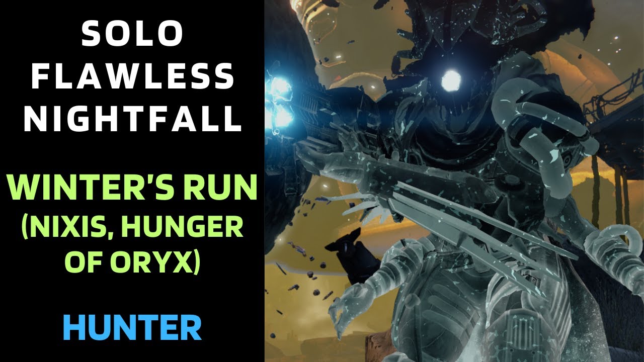 SOLO Flawless Nightfall "WINTER'S RUN" with Solar Hunter [Destiny 1]