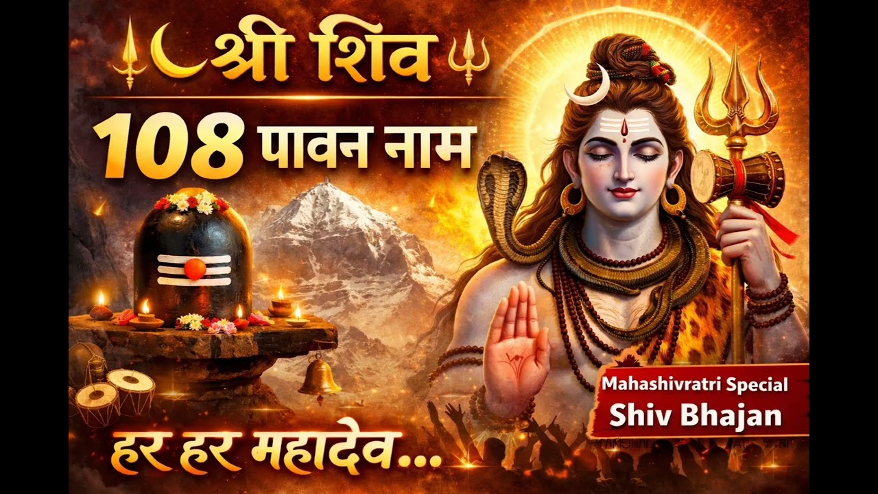 🔱 Maha Shivaratri Special | शिव जी के 108 पावन नाम | Powerful Shiv Bhajan | हर हर महादेव 🔱