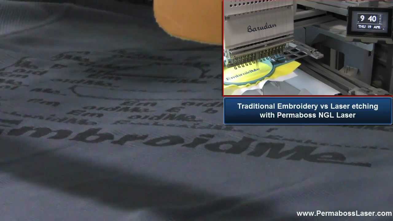 Traditional Embroidery vs Laser Etching with Permaboss NGL Laser