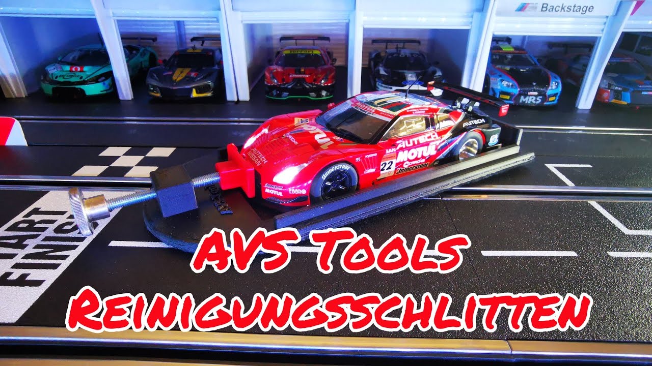 Carrera Digital 132, AVS Tools Reinigungsschlitten, Carrerabahn reinigen Teil 2