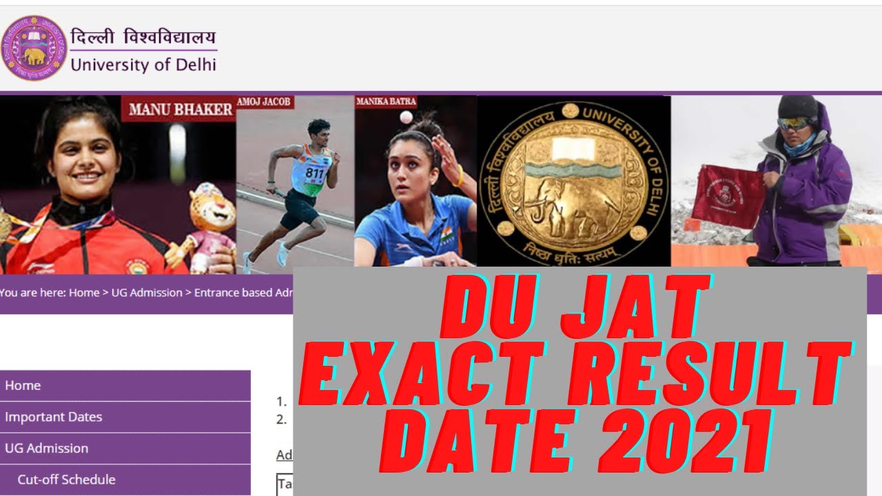 DU JAT EXACT RESULT DATE 2021