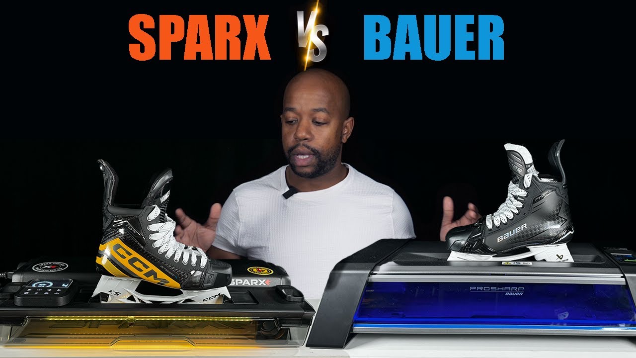 Обзор точилки для коньков Bauer Prosharp AdvantEdge и Sparx 3 — лучшая заточка для хоккейных конь...