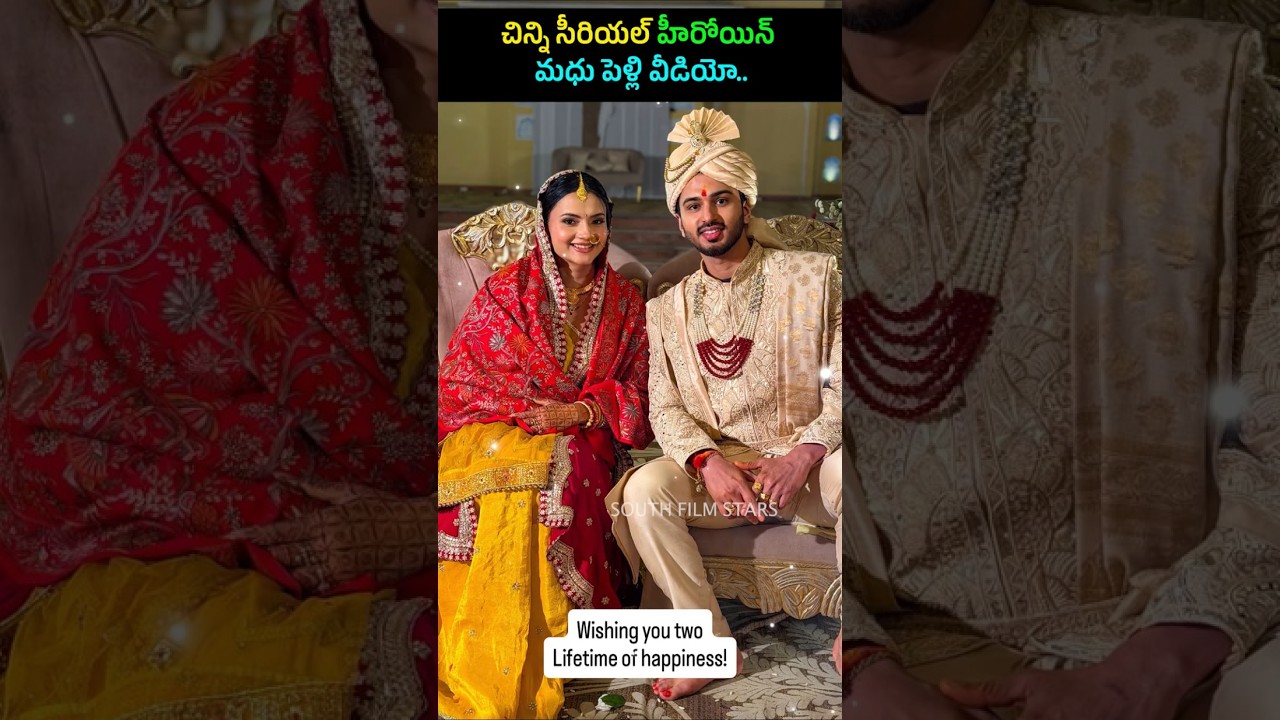 Chinni Serial Heroine Madhu (Smriti Kashyap) Marriage Video #shorts