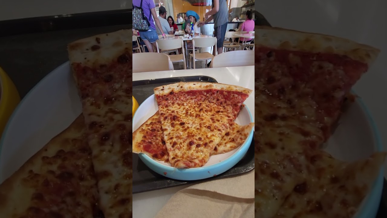Pizza and Chicken sandwich at Epcot Connections Cafe