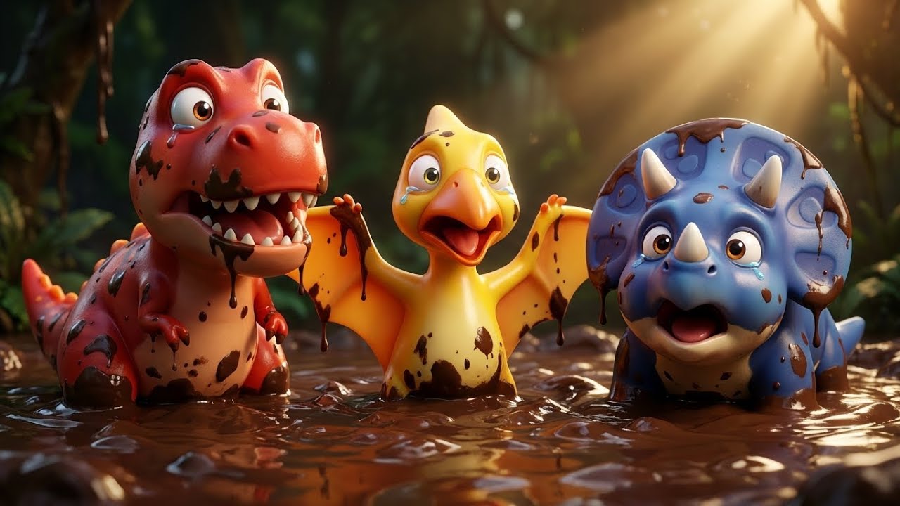 Oh No! Dinos Stuck in Mud! 🦕🆘 The Lost Sun Adventure