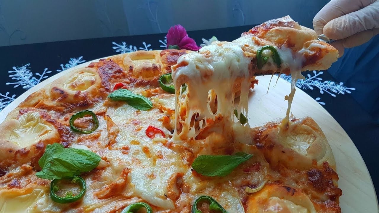 بيتزا شاورما بأطراف جديدة  ورهيبة 😋 وأطيب من بيتزا هت 😁😍
