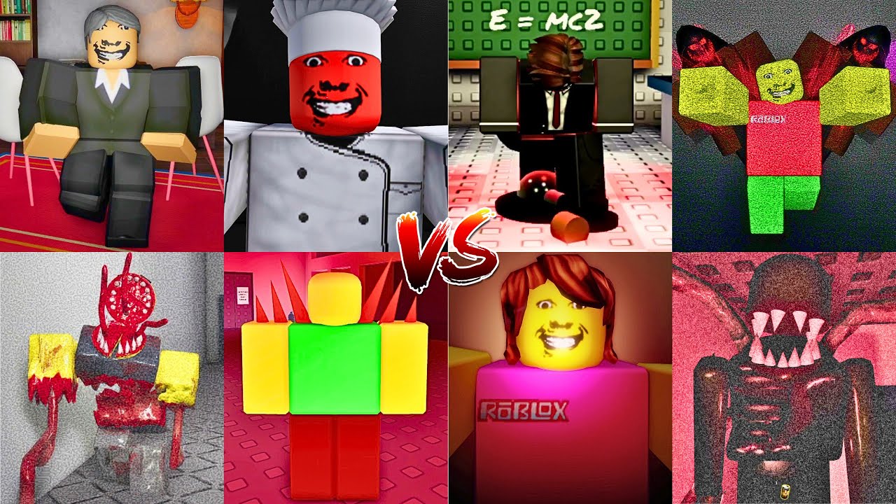 Weird Strict Dad Jumpscare VS 25 Different Weird Strict Jumpscares | ROBLOX