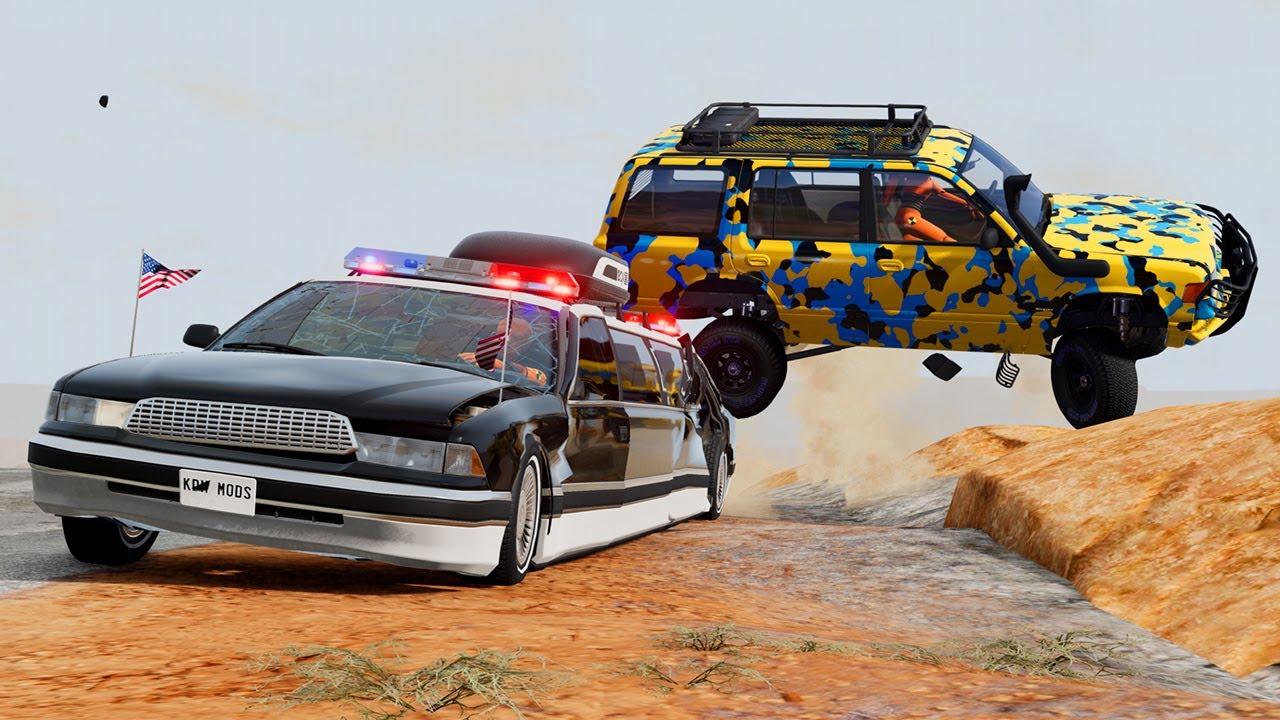 POLICE LIMO vs. THE WORLD! 🤯 Biggest Crash Compilation on a Single Road (BeamNG.drive)