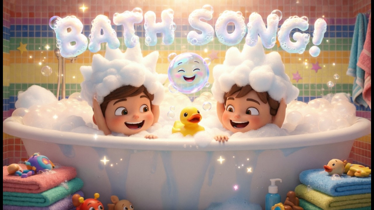 Bath Song | ‪@KiddieWings  Nursery Rhymes & Kids Songs | Wash Hands, Face & Hair