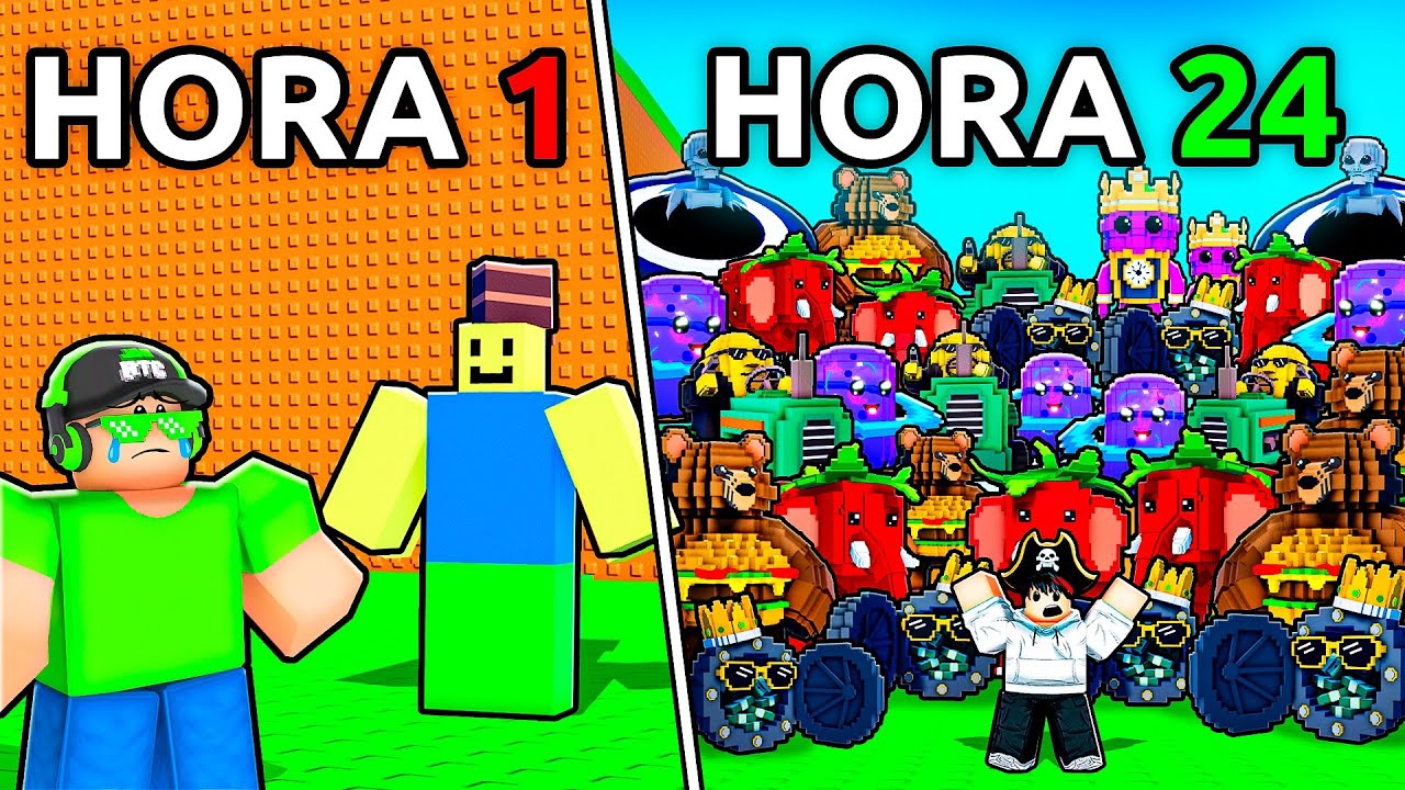 El que CONSIGA MÁS BRAINROTS en 24 HORAS GANA 😱 | Tsunami Brainrots