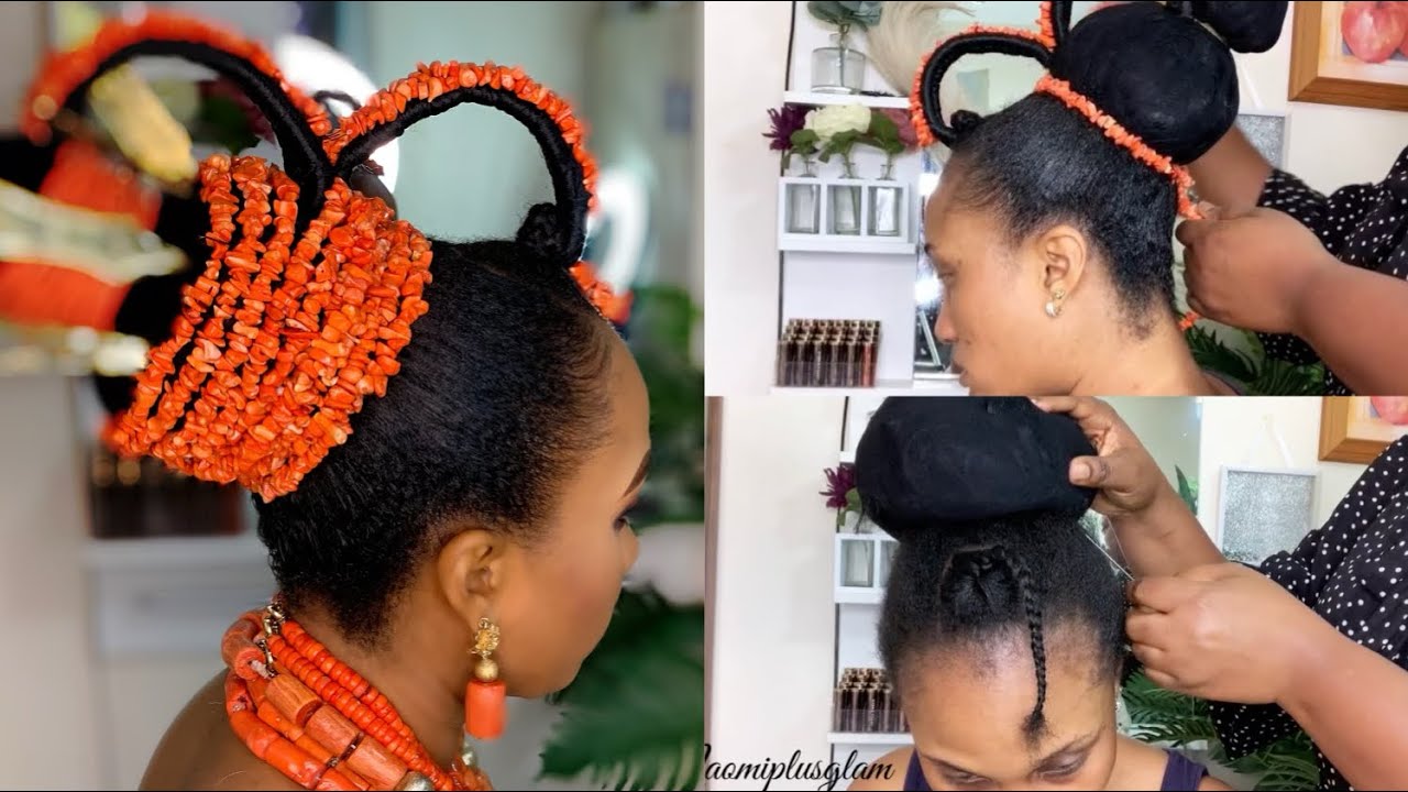 HOW TO MAKE A SIMPLE EDO BRIDAL HAIR STYLE (POPULARLY KNOWN AS OKUKU)